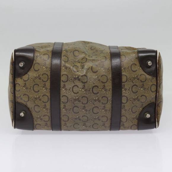 CELINE C Macadam Canvas Hand Bag Brown Gold Auth 88971 - Picture 9 of 16